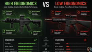 High Ergonomics vs Low Ergonomics Weapons